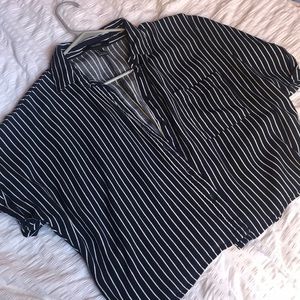 Cute flare button up crop top
